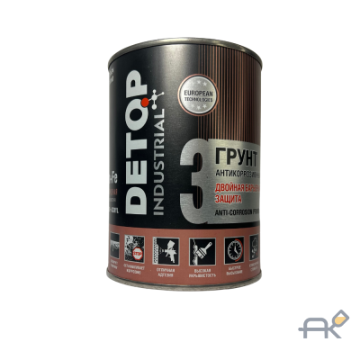 DETOP 3 Грунт двойная барьерная защита-Красно-коричневый-0.75л